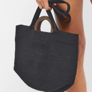 BOLSO GISELA TRENZADO CON ASA MADERA 2/50115A